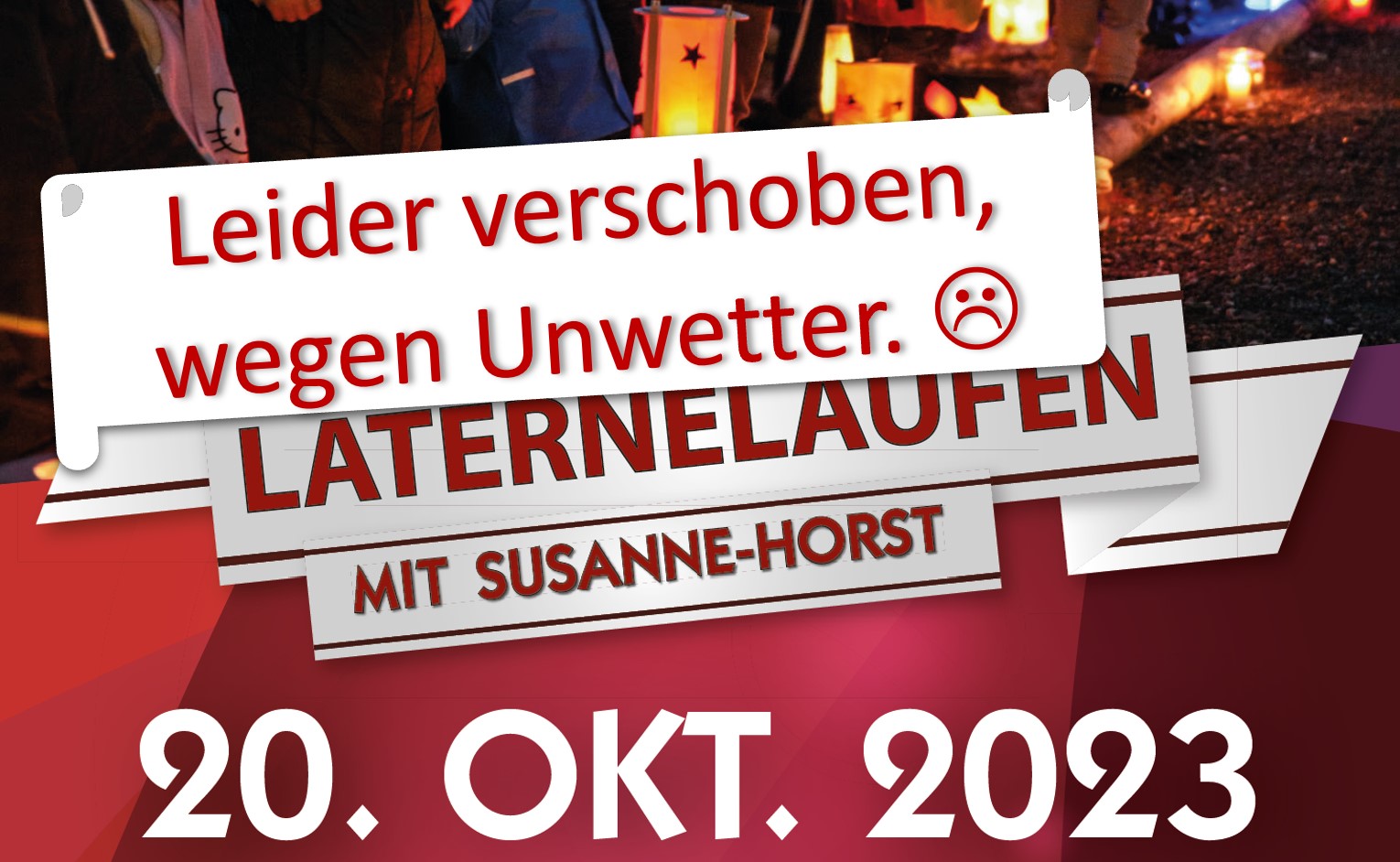 Verschiebung des Laternelaufens 2023